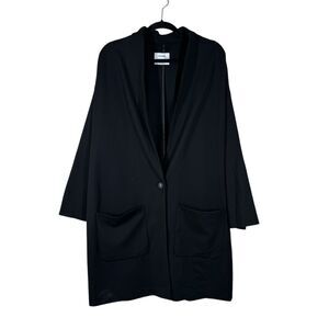 NWT Old Navy Ponte Knit Cocoon Coat Black One Button Women’s Plus Size XXL